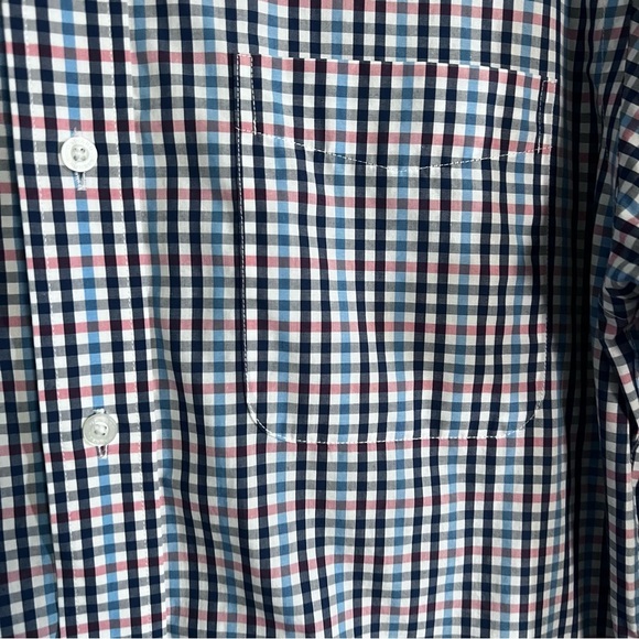 EUC Onward Reserve Men’s Tailored Fit Plaid Button Down Pink White Blue size M - Picture 7 of 10